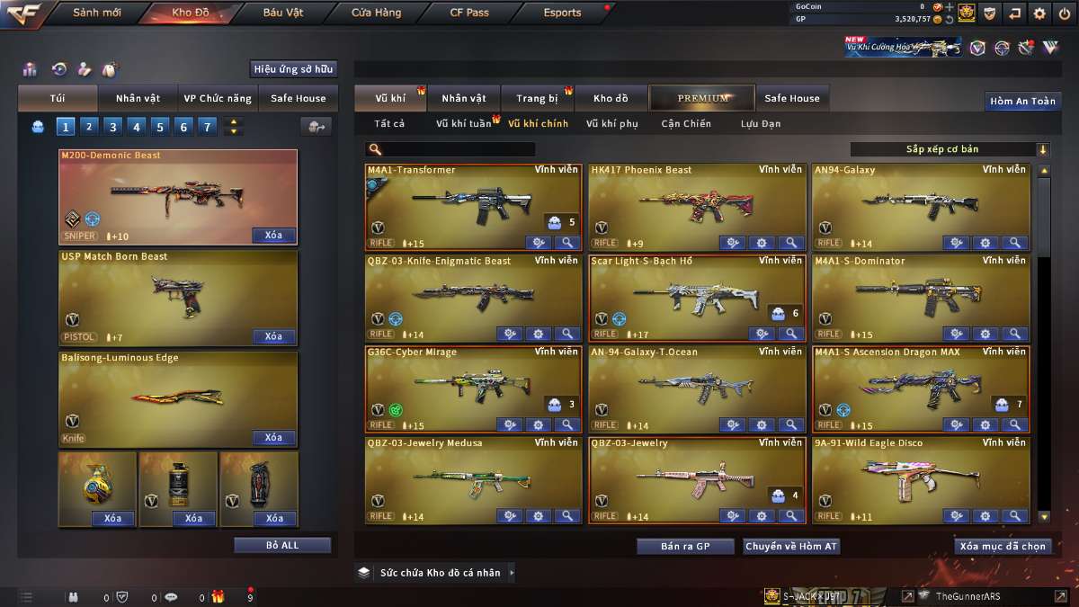 shop acc cf uy tin gia re